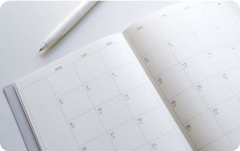 1週間のスケジュール